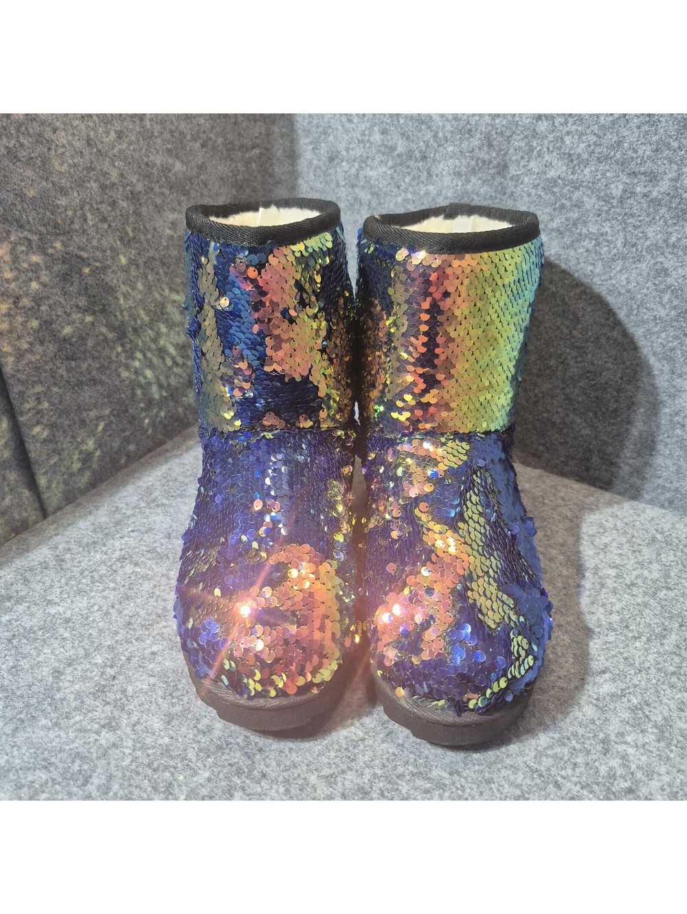 Mudd Double Shade Sequin Boots